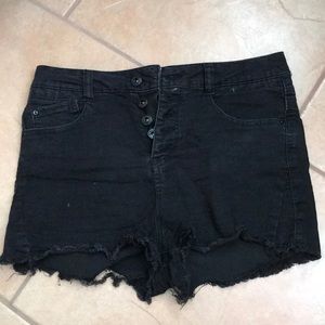 Black high waisted shorts